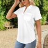Custom Personalized Women's V Neck Pocket Polo Shirts