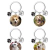 Photo Stainless Steel Dog Keychain with Text