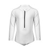 All-Over Print Girls' Long Sleeve Zip-Up One-Piece Swimsuit