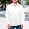 All-Over Print Little Girls' Long Sleeve Polo Shirt