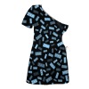 One-Shoulder Openwork Dress