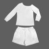 Custom Personalized Women's Slanted Shoulder Sweatshirt & Elastic Waist Shorts Set