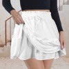 Custom Individualized Women's Tie Front High Waist Ruffle Mini Skirt