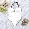 Custom Individualized Women's Knotted Cutout One Piece Swimsuit