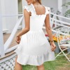 Custom Individualized Women's Sleeveless Square Neck Ruffle Backless Dress