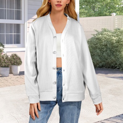All-Over-Print Women's Casual Knit Cardigan