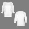 Custom Personalized Crew Neck Pleated Half Sleeve T-Shirt
