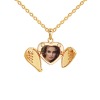 Angel Wings Diamond Heart Picture Pendant Necklace