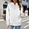 Custom Individualized Women's Button V Neck Pocket Hoodies