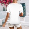 Custom Personalized Women's Ruffle Trim Sleeve Square Neck T Shirts