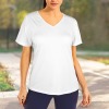Custom Specialized Women's V-Neck Short Sleeve Sports Tops