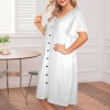 Custom Individualized Women's Short Sleeve Button Nightdresses