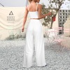 Custom Individualized Women's Crop Cami Top & Wide Leg Pants Set