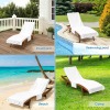 Beach Chair Towel Cover with Side Pockets