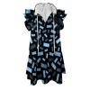 Lotus-Leaf Sleeve Dress