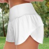 Custom Individualized Women's High Waist Zipper Pocket Sports Shorts