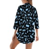 Three-Quarter Sleeve Button-Down Dress