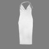 Women V Neck Backless Slit Party Dresses