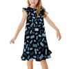 Short-Sleeved Ruffle Hem Girls' Dress