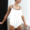 Custom Specialized Women's Double Layered Ruffled Tankini Set