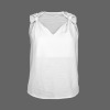 Custom Personalized Women's V-Neck Knotted Sleeveless Tank Tops
