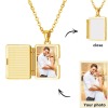 Envelope Photo Locket Necklace in Gold