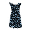 Square-Neck Ruffled-Sleeve Dress
