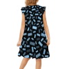 Short-Sleeved Ruffle Hem Girls' Dress