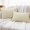 Linen Pillow Case 20x12inch (One Side, 2-Pack)|Ship From USA
