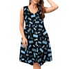 Round-Neck Buttoned Pocket Dress