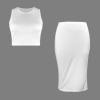 Custom Specialized Women's Crop Tank Top & Split Thigh Skirt Set