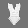 All-Over Print Women's Ruffle Sleeve One-Piece Swimsuit