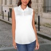Custom Personalized Women's Sleeveless Polo Button Active Tops