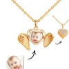 Angel Wings Diamond Heart Picture Pendant Necklace