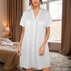 Custom Individualized Women's Button V-Neck Pocket Nightdresses