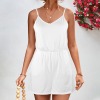 Custom Personalized Women's V-Neck Cami Elastic Waist Pocket Romper
