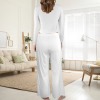 Custom Individualized Women's Round Neck Pocket Long Pajama Sets