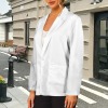 All-Over Print Women's Open Front Casual Long Sleeve Blazer