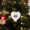 Custom Heart Ceramic Ornament