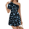 One-Shoulder Openwork Dress