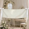 Cotton Linen Tapestry with Satin Ribbons 75x24inch|Ship From USA