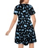 Short-Sleeved Crossover Dress