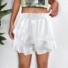 Custom Individualized Women's High Waist Ruffled Shorts