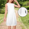 Custom Personalized Girls Sleeveless Slit Hem Vest Dress