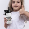 Custom Kids Stainless Water Bottle with Folding Straw(12oz)