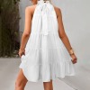Custom Specialized Women's Halter Neck Sleeveless Casual Dress