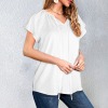 Custom Specialized Women's V-Neck Drawstring Blouse Tops