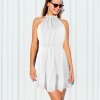 Custom Specialized Women's High Neck Sleeveless Off Shoulder Casual Dress