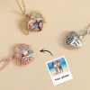 Heart Locket Photo Necklace with Totem