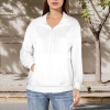Custom Individualized Women's Lapel Half Zip Pullover Drawstring Sweatshirts